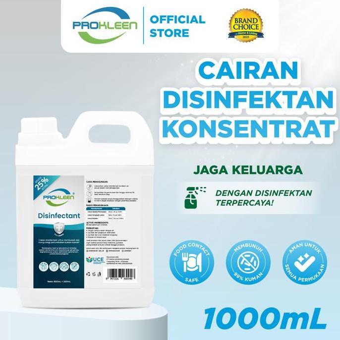 Bisakirim- Disinfectant Antiseptik Konsentrat Cairan Desinfektan Prokleen 1L