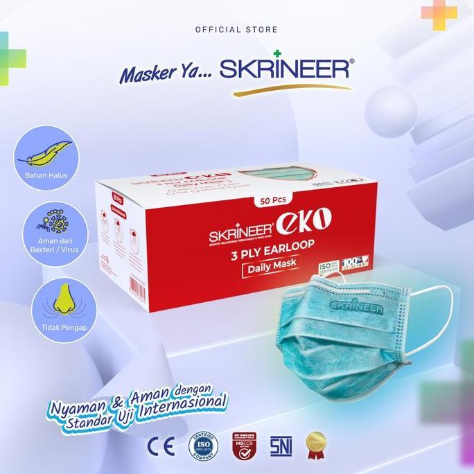 Medivix- Skrineer Masker Earloop Eko 3Ply 50 Pcs Color