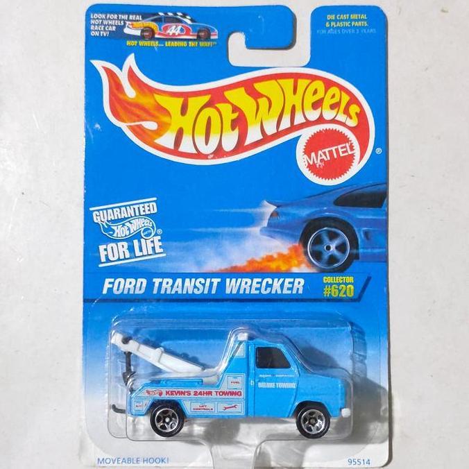 Hotwheels Hot Wheels Ford Transit Wrecker biru 1997 truck derek towing rare