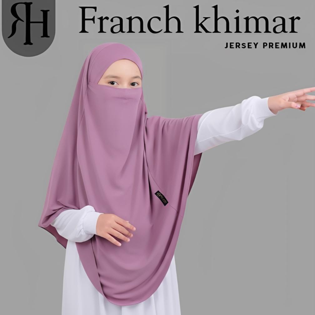 MURAH HIJAB FRENCH KHIMAR ANAK JERSEY PREMIUM I HIJAB CADAR ANAK