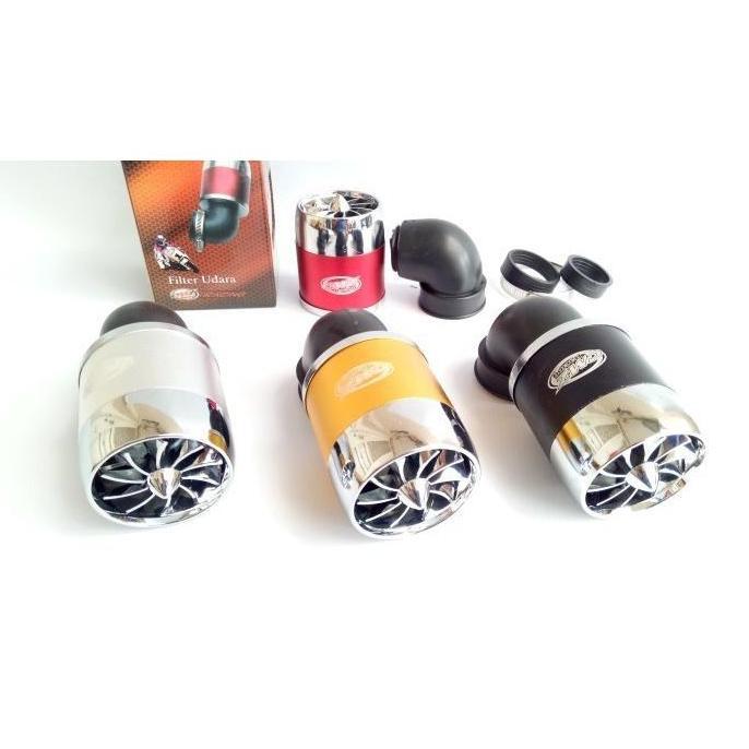 Filter KARBU Model Bengkok Jamur KIPAS Bisa Berputar Air Filter Open Filter Racing Universal PE 24 2