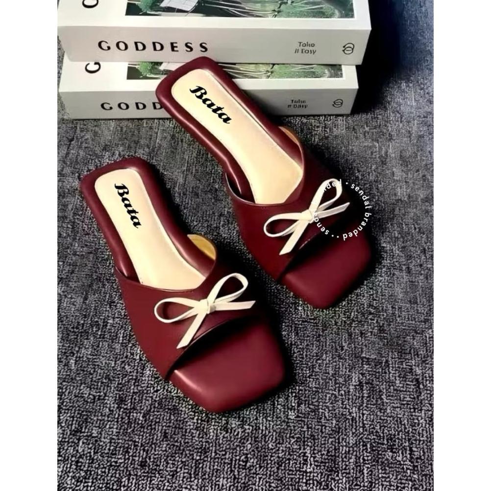 OFFICIAL SANDAL WANITA BATA SENDAL TEPLEK CASUAL PLATFORM KEKINIAN PITA FLAT SHOES CEWEK