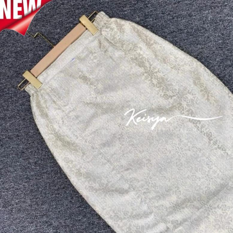 TERMURAH Rok Span Songket Putih /Rok Songket Bawahan Kebaya