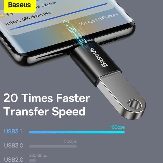 Trikalw- Baseus Adaptor Converter Otg Usb To Type C / Otg Usb A To Usb Type C