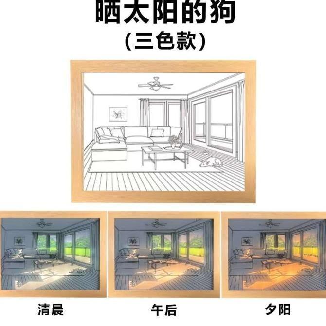 ] Lukisan Lampu Meja Dekoratif Lukisan Cahaya ,  lampu malam kecil