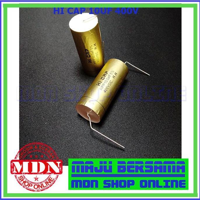 Kapasitor HiCap 10 uf 400v - Kapasitor audio kualitas bagus PREMIUM