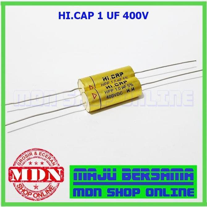 Kapasitor Hi Cap 1 uf 400v - Kapasitor audio kualitas bagus PREMIUM
