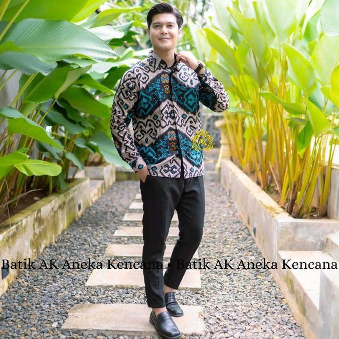 Gamis batik modern premium, dress muslim, gamis batik kombinasi, Motif Fayola Toska Baju Katun