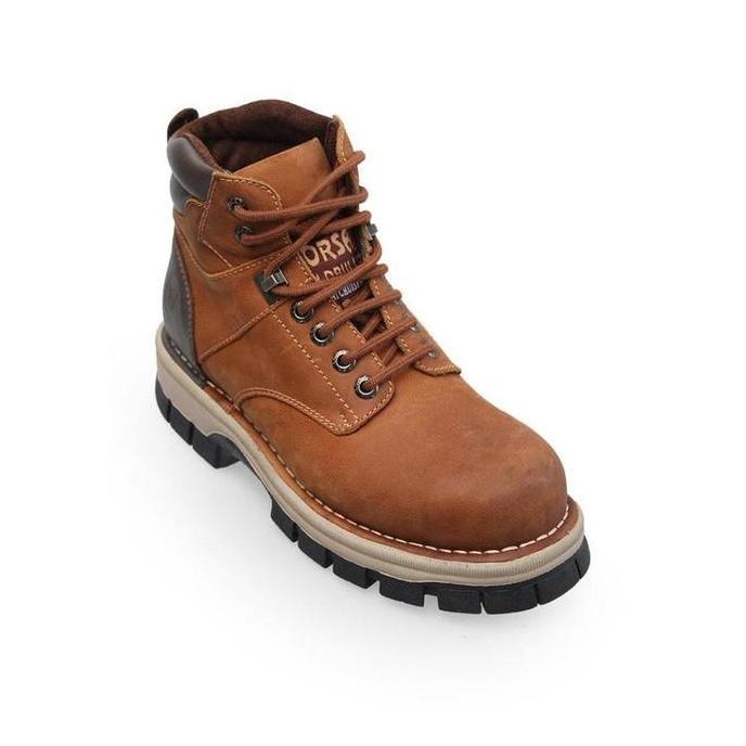 BEST BORSA SEPATU BOOTS KULIT BORSA WILDBULL REINFORCE TAN