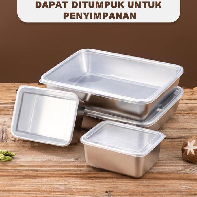 CODFOOD BOX STAINLESS 304 Tempat Wadah Makanan Kontainer Makanan Sayuran tempat sayur stainless Kota