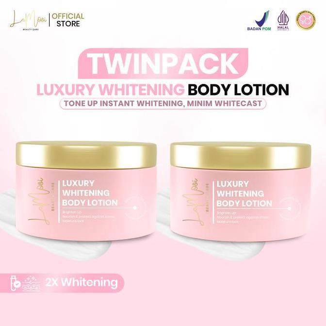 Bodies- [Lamooi] (2Pcs) Luxury Whitening Body Lotion (Hb Toneup)