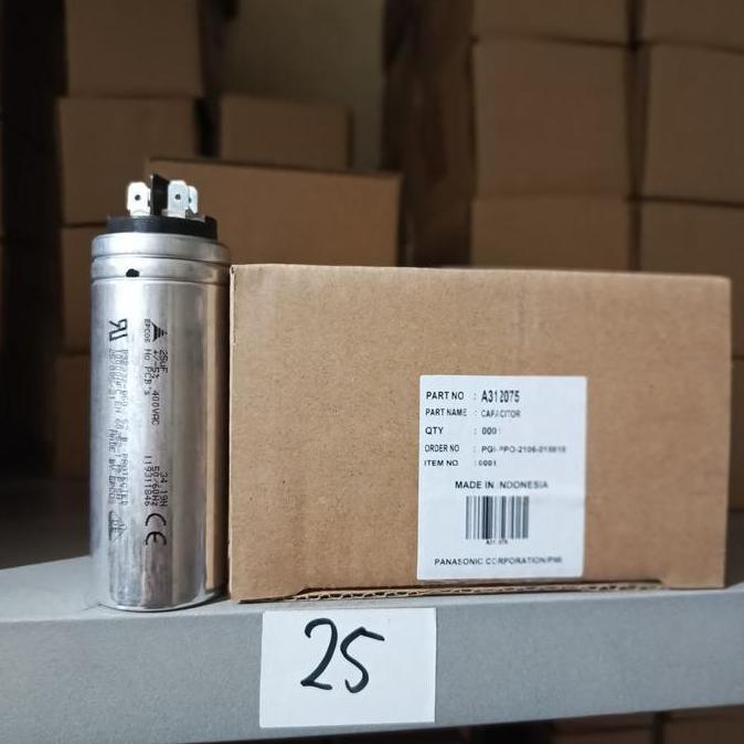Capasitor ac panasonic ORI 25 uf / kapasitor AC panasonic 1 Pk RESTOCK