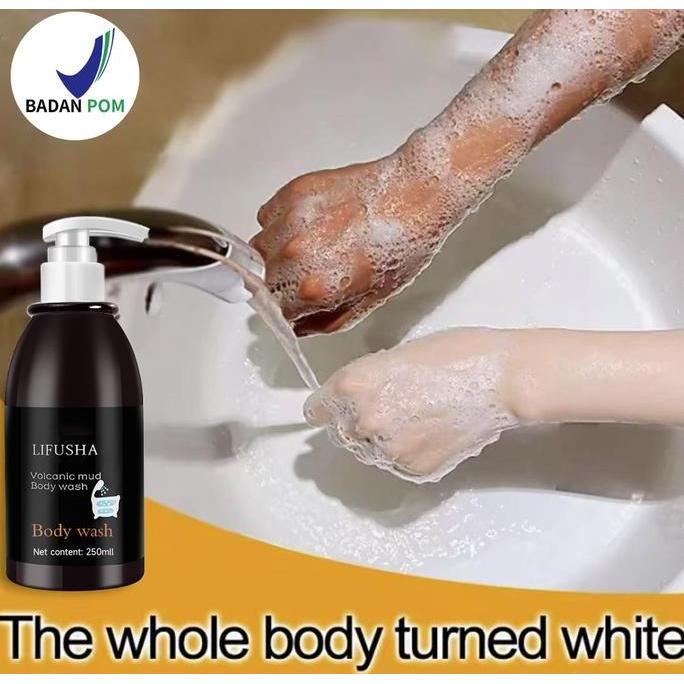 Wash- Sabun Lumpur Vulkanik  Pemutih Seluruh Tubuh - Sabun Pemutih Badan 250 Ml Lumpur Vulkanik Body