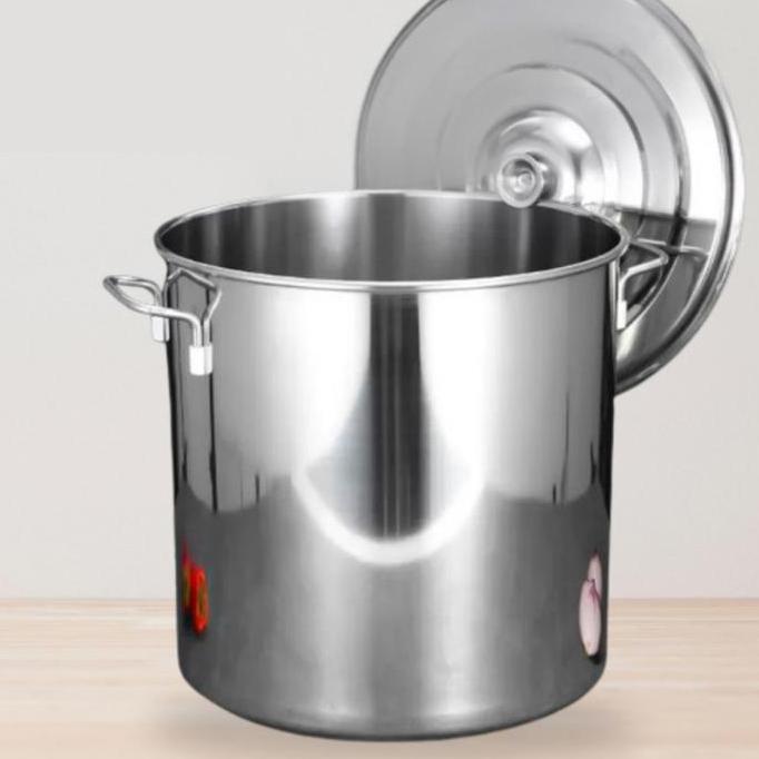 Stok Pot 30cm Besar Tebal Panci Sup Tinggi Multifungsi Stainless /25cm/30cm/35cm/40cm /Panci Dandang