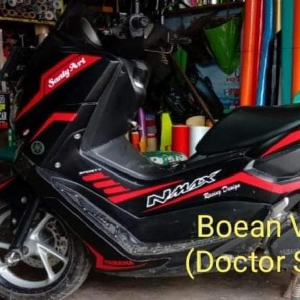 Cutting Sticker Yamaha Nmax Hitam Merah nmax old DISKON
