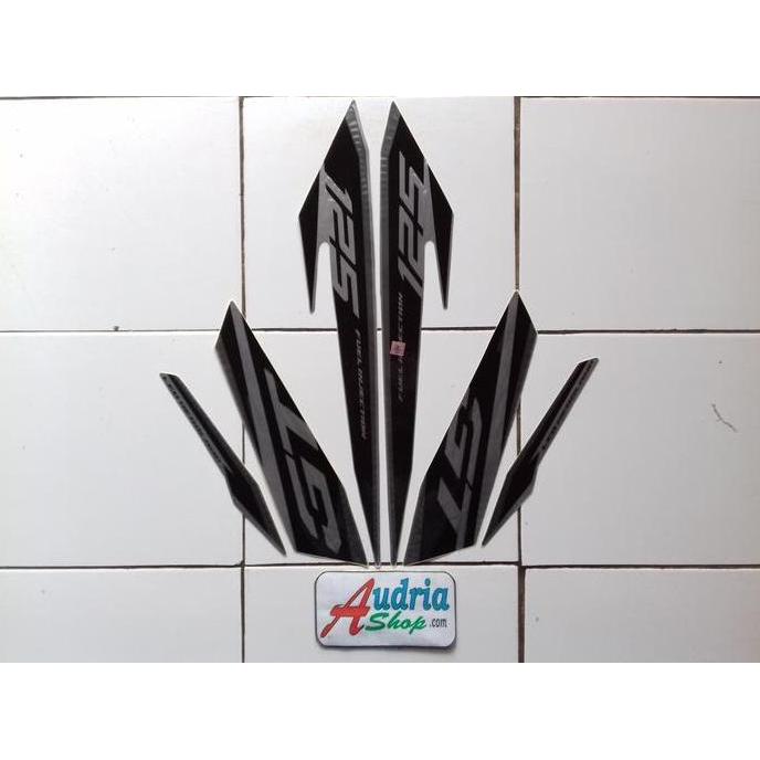 Striping Stiker Motor Yamaha Mio Soul GT 125 2016 Silver-Hitam FORSALE