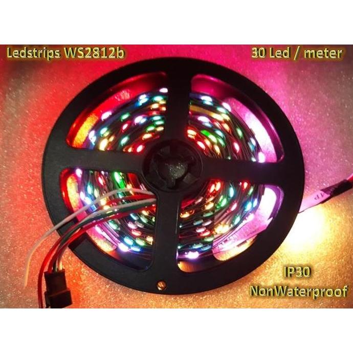 RGB Smart LED Strip WS2812B WS2812 30led/meter NonWaterproof per 1roll