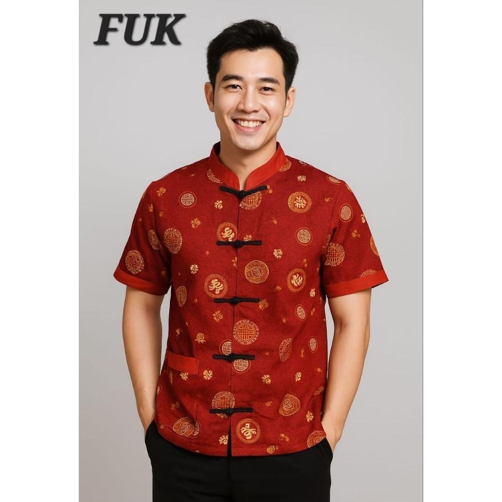 BAJU COUPLE KEMEJA/ DRESS CHEONGSAM IMLEK PRIA DAN WANITA/SANGJIT