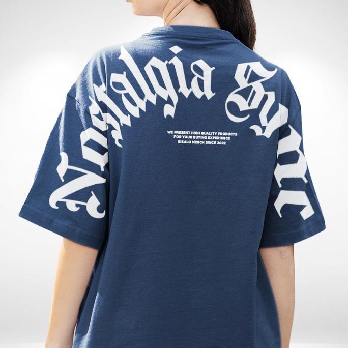 Bisakok- (Rekomendasi) T-Shirt Kaos Pria Wanita Lengan Pendek Motif "Nostalgia Sync" Digital Printin