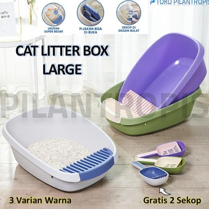 Unik Litter Box Kucing Jumbo Tempat Pup Kucing Liter Box Kotak Pasir Kucing