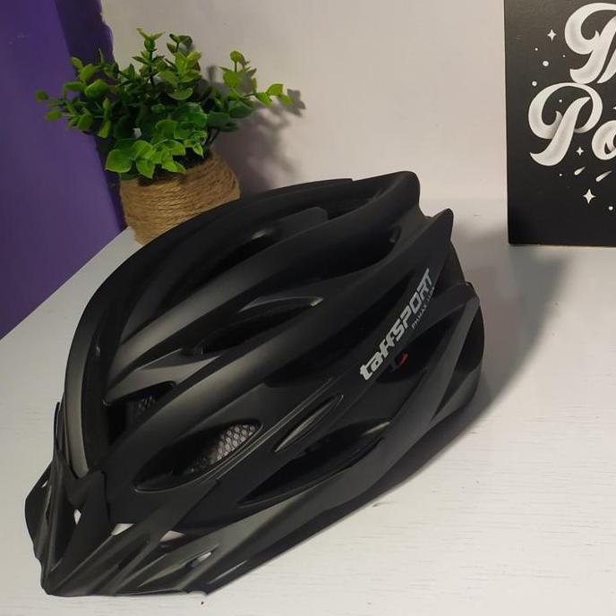 Paket Lengkap Helm Sepeda EPS PVC Shell dengan Lampu Backlight