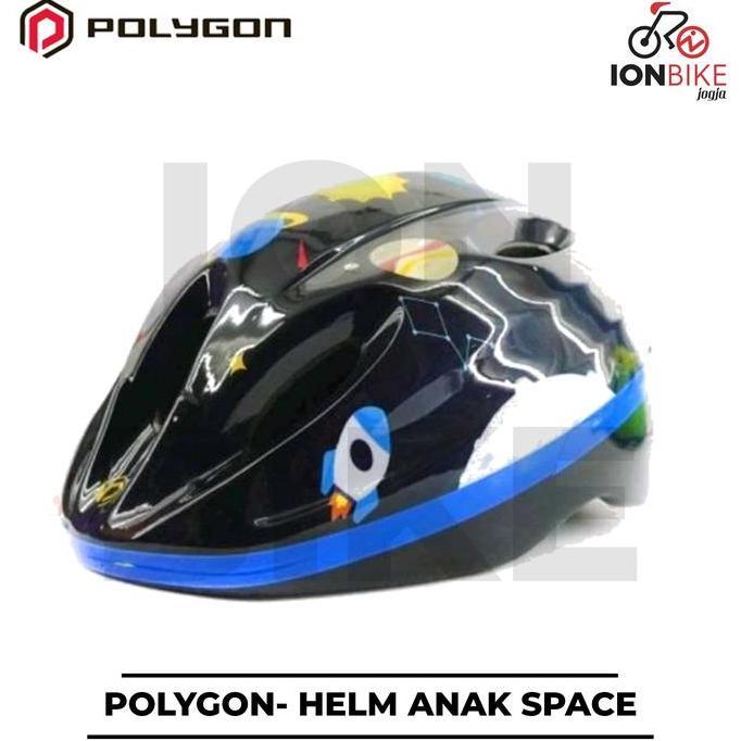 Helm Sepeda Anak Polygon SP Helmet Kids Murah Tebal Bersepeda Ringan Unicorn Dino Cewek Cowok