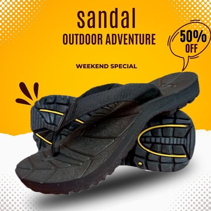 DE75 - sandal jepit gunung eiger001 outdoor pria wanita termurah - sendal karet