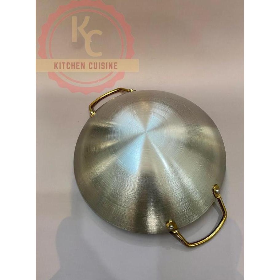 Kuali Kecil Stainless Steel Tebal Anti Lengket Gagang Emas AS