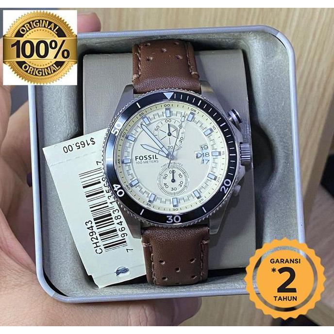 [ ORIGINAL ] F0SSIL CH2943 Wakefield Chronograph 44mm Fullset terlaris