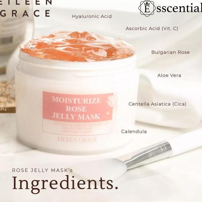 Eileen Grace Moisturize Rose Jelly Face Mask Masker Pelembab Wajah Kulit Berjerawat 300Ml Bpom