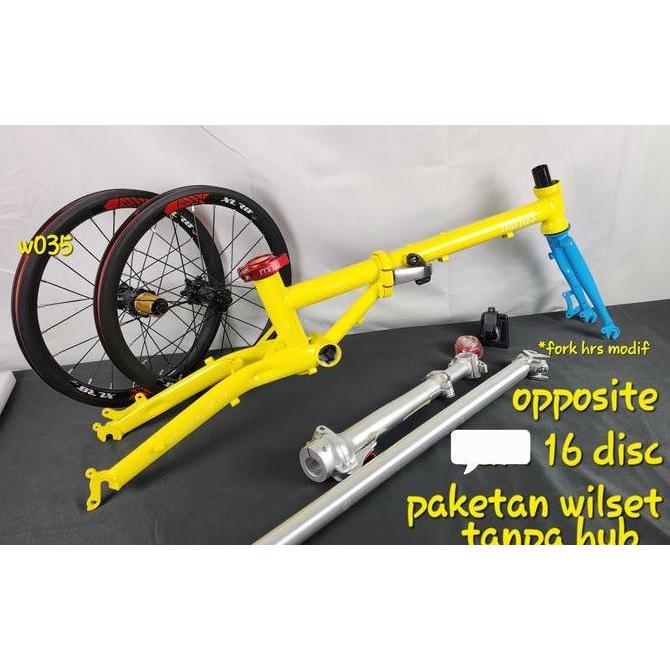 Frame Fork Cromo site 349 paketan Wheelset Alloy bukan troy gust f