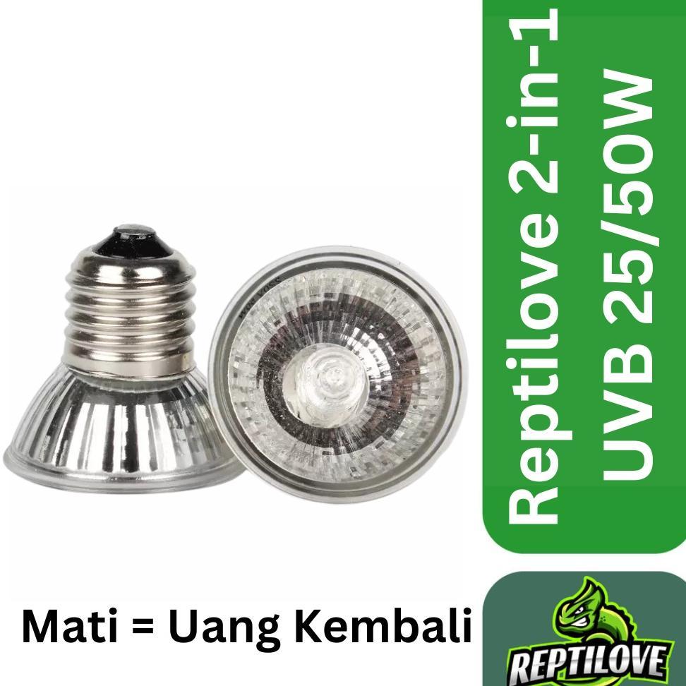 [COD] Reptilove UVA & UVB 2-in-1 | 25 & 50 Watt | Lampu Kura Sulcata Iguana Aldabra Reptil Lampu Rep
