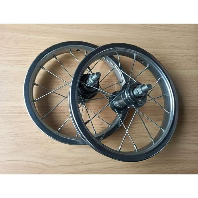 Velg pelek sepeda anak ukuran 12 depan belakang bahan besi kuat