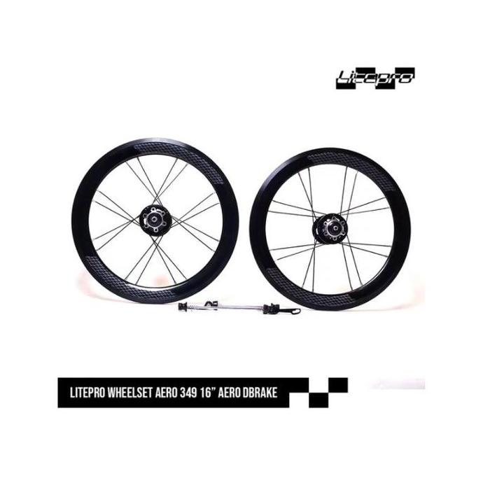 Wheelset Litepro s42 Aero 16inch 349 Discbrake 100 135mm 16hole