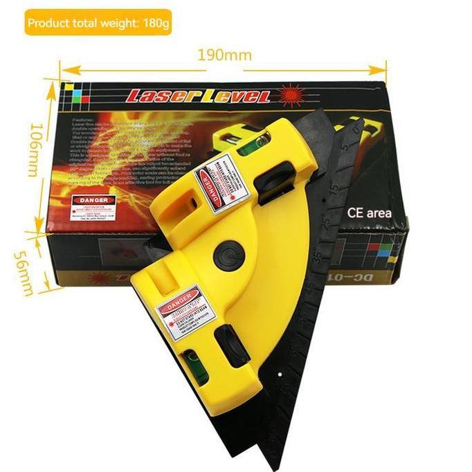 Presisix- Laser Siku Laser Level Sudut Siku Keramik Laser Dc-01 Laser Square Waterpass Pengukur Kemi