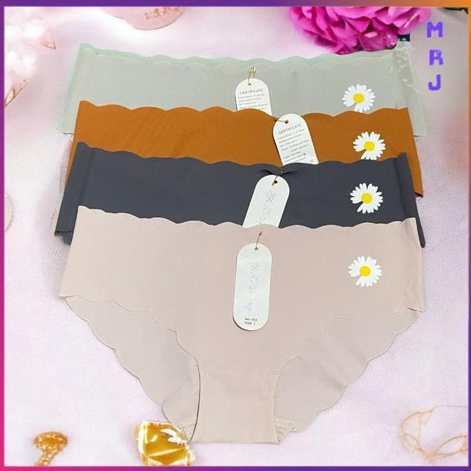 MRJ Celana Dalam Seamless 6870 Motif Bunga Pakaian Dalam Sempak Wanita