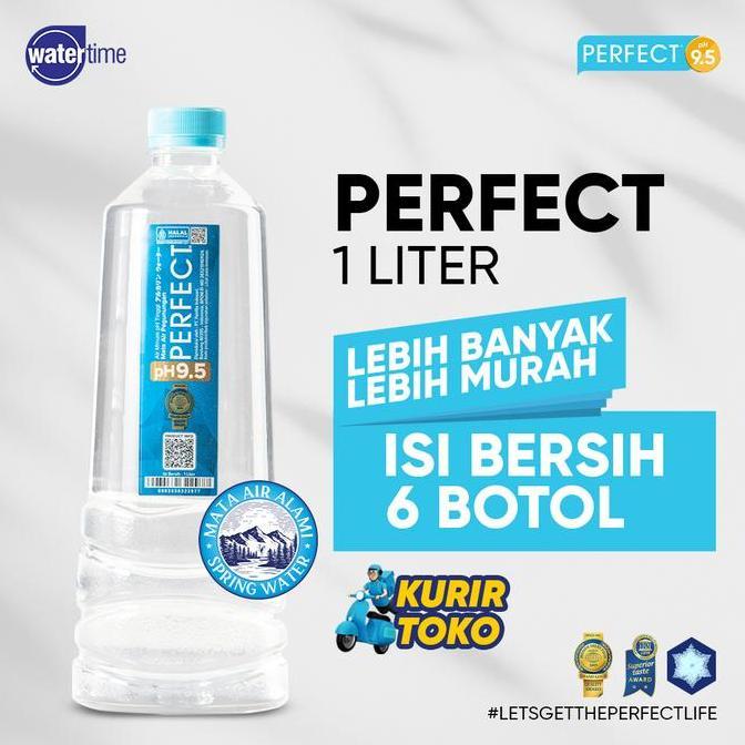 basahimankaluma - perfect alkaline water ph 9.5 - ukuran 1 liter (1 karton isi 6 botol ) air minum p