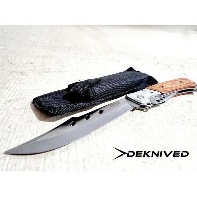 Pisau Lipat Survival Outdoor Besar USA Stainless Steel " Deknived " terlaris