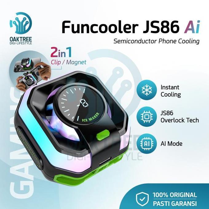 Wamelivasak_ - Oaktree Funcooler JS86 Ai Fan Cooler Radiator Pendingin HP Cooling Fan Gaming