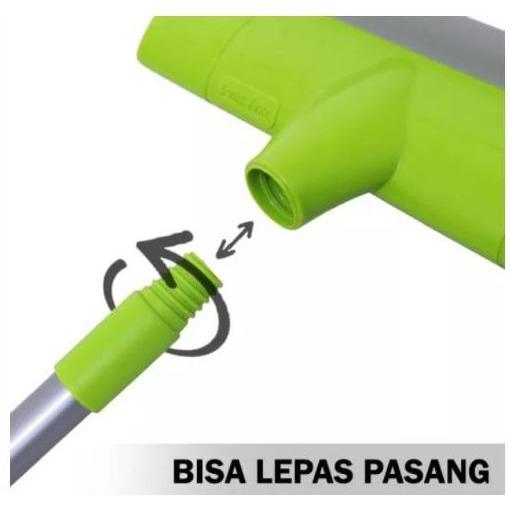 3M SCOTCH BRITE ID-772 ID772 Sikat Lantai Pendorong Air Karet 2in1 tongkat gagang panjang ICA