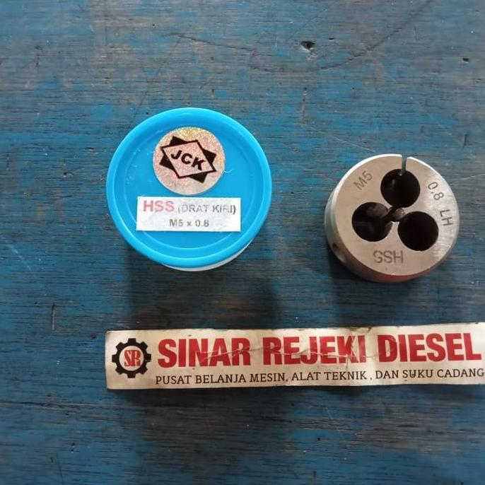 paling diminati] Mata Senai Drat kiri M5 x 0.8 Baut Drat Snei Snai Kiri Dies M5x0.8 JCK