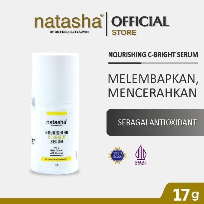 Natasha Nourishing C-Bright Serum 17gr - Serum Pencerah Kulit dengan Vitamin C & Beta Glucan untuk S