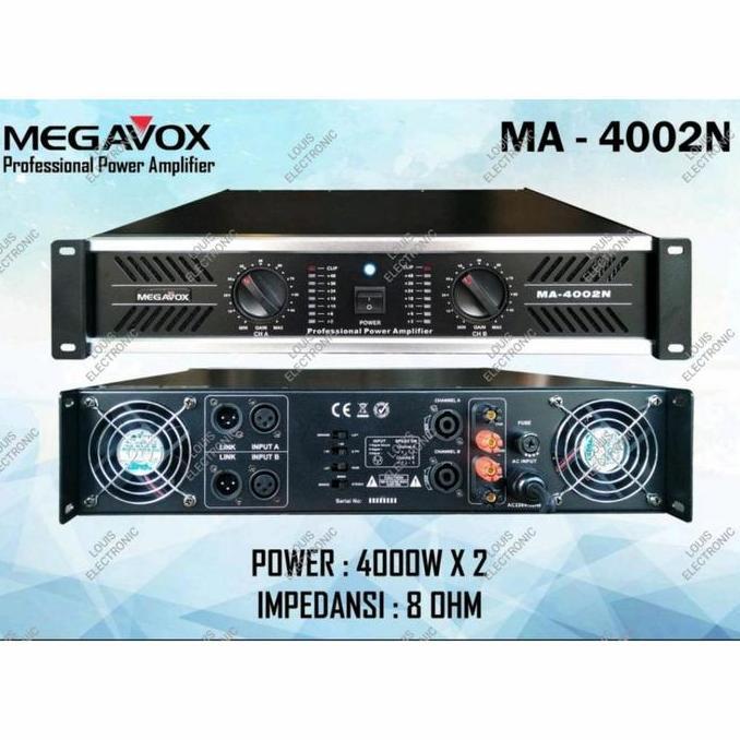 Power Amplifier MEGAVOX MA 4002 N Ampli Megavox MA 4002N Original