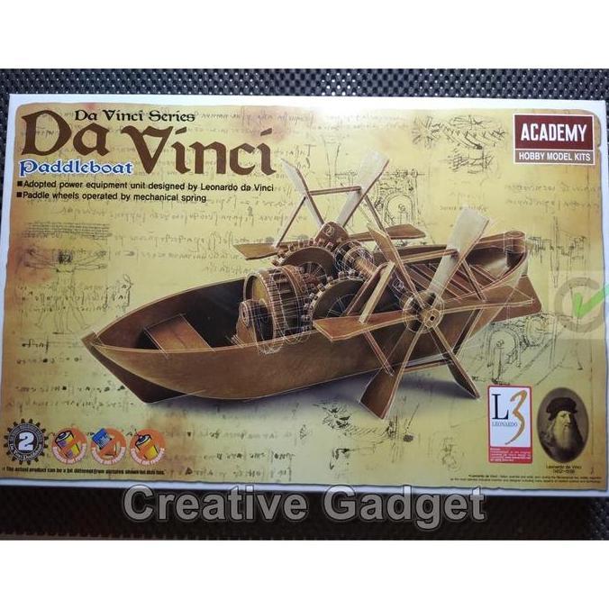 BEBAS ONGKIR - Model Kit Academy - Da Vinci Paddleboat - Perahu Dayung