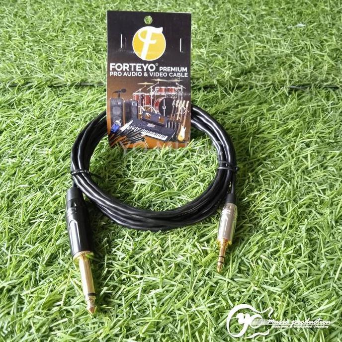 TERMURAH - Kabel Mp3 Hp Audio Jack 3.5 mm ke Akai Mono 6.5 mm Canare Amphenol