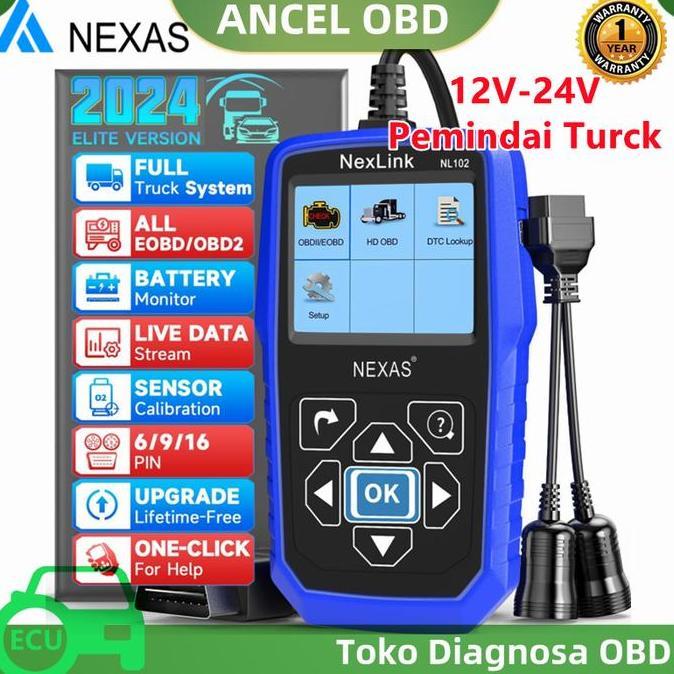 FERNOREN NEXAS NL102 12V/24V Truck OBD2 Scanner For /Volvo /Hino/isuzu/Fuso/UD