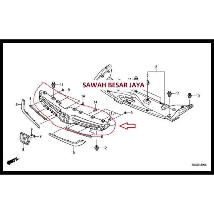 HOT DEAL BASE GRIL GRILL GRILLE DEPAN HONDA ACCORD CM5 2003 2004 2005 ORIGINAL 