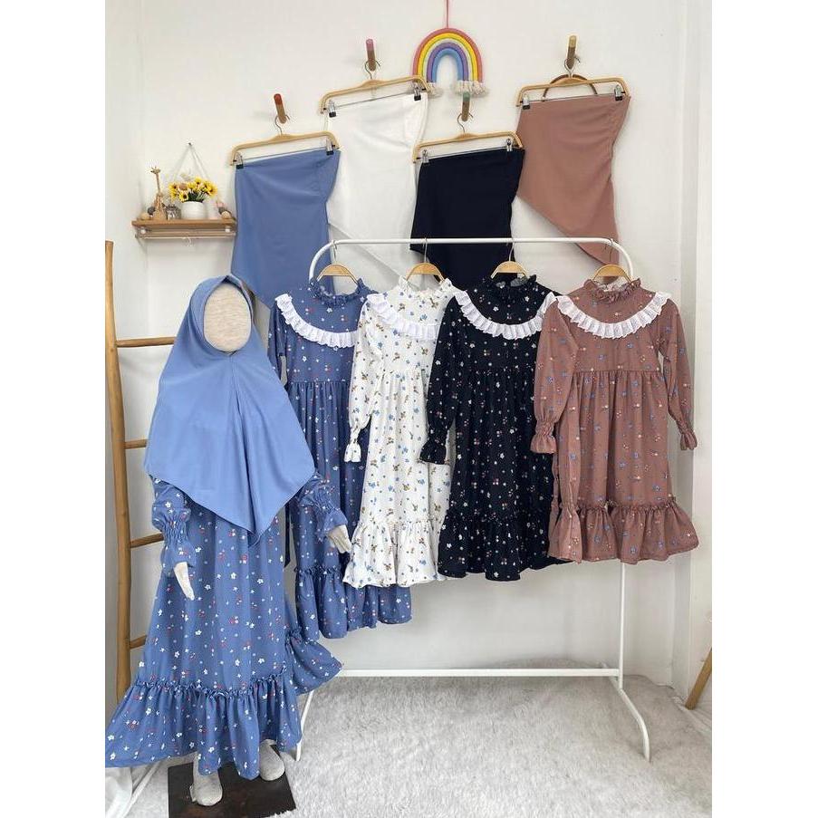 GAMIS+HIJAB ANAK BERGIA SMLXL BABY.CLOTH UNTUK UMUR 3-14 TAHUN muslim  panjang  remaja  cewek Baju S