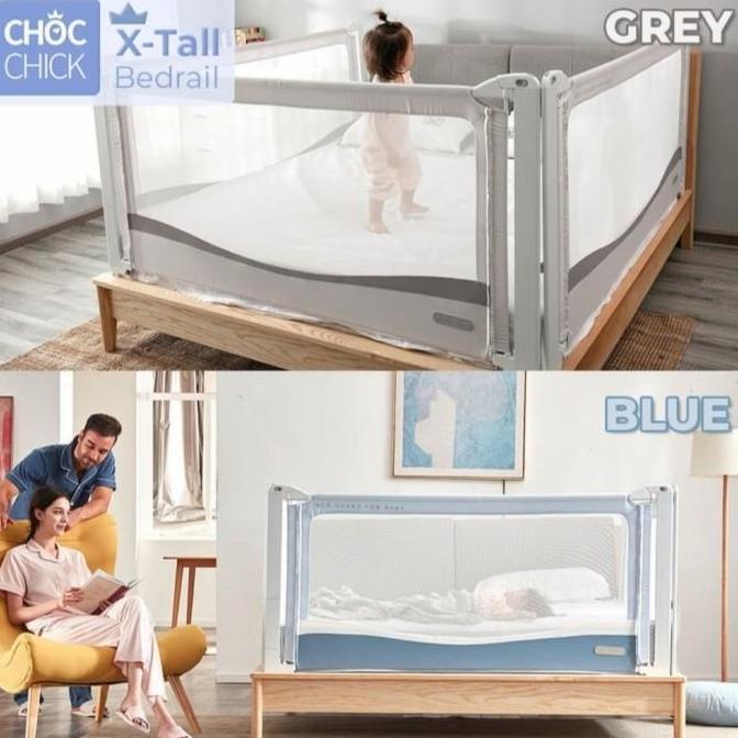 READY Pelindung Bayi Bedrail Choc Chick Xtall 200cm 180cm 160cm Pagar Pengaman Kasur Anak