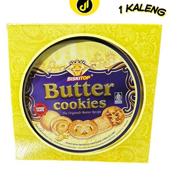1 Kaleng Butter Cookies Gold Biskitop 350Gr